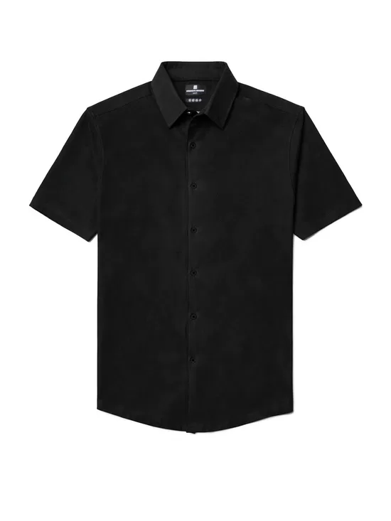 SOLID CARLTON LUXE CROSS DYED SHORT SLEEVE SHIRT